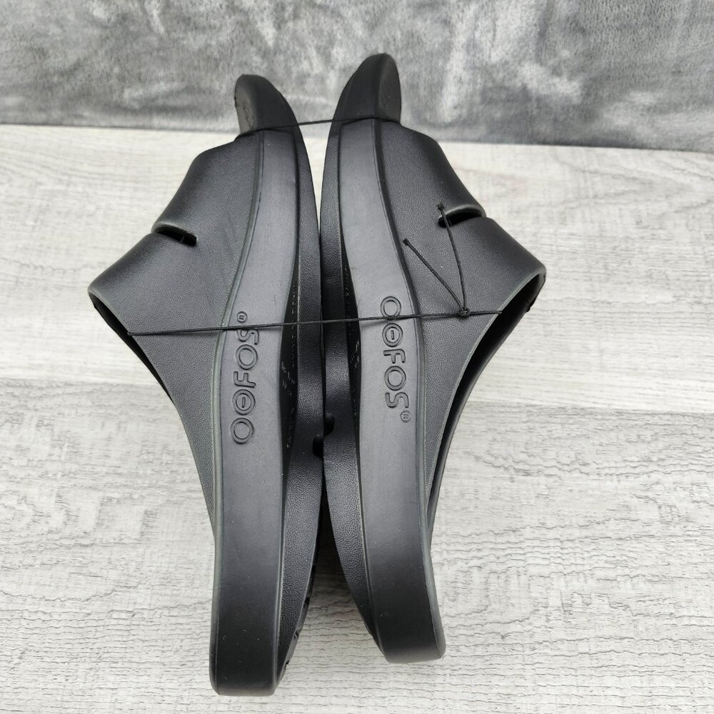 OOFOS OOAHH Slide Impact Absorption Recovery Sandals, Size W10/M8 Black New - Picture 10 of 14